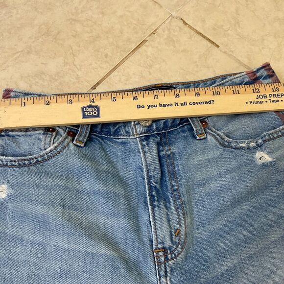 Abercrombie Annie Jeans Womens 2/26 distressed Girlfriend High Rise Side stripe - Picture 6 of 13